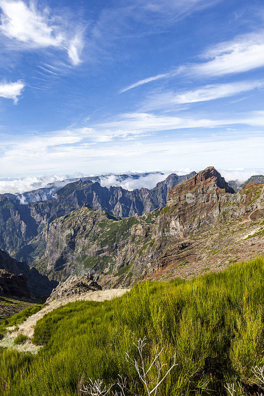 Pico do areeiro山全景，马德拉